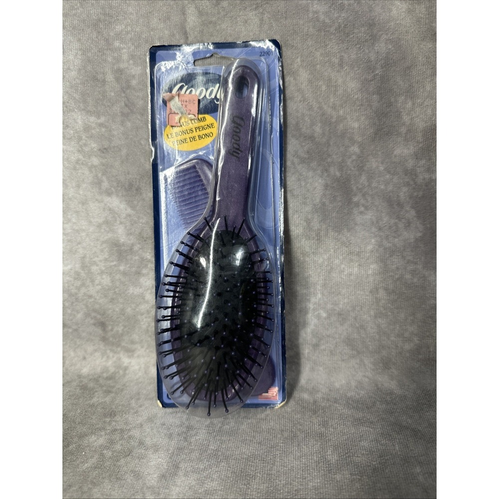 Vintage 1999 Goody 22901 Hair Brush Comb Set Purple New